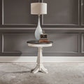 Allyson Park Chair Side Table in Wirebrushed White image