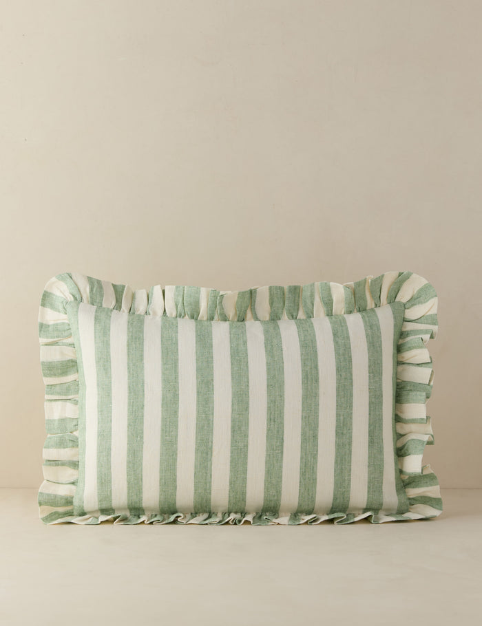 Mint and Ivory / Lumbar / Pillow Cover Only