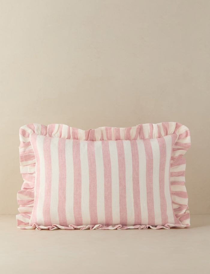 Pink and Ivory / Lumbar / Pillow Cover Only
