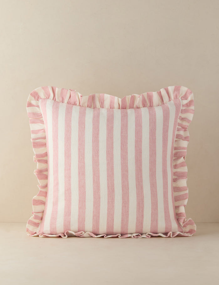 Pink and Ivory / Lumbar / With Feather Down Insert