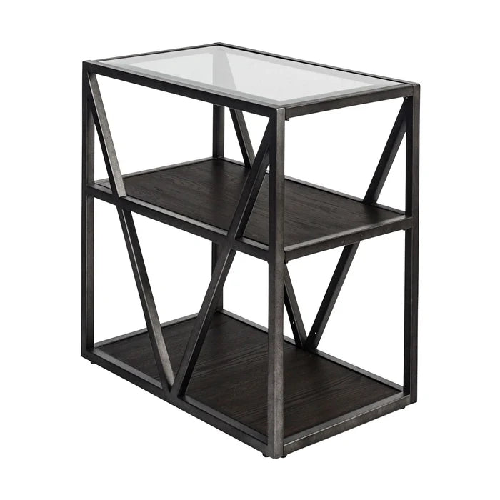 Arista Chair Side Table in Cobblestone Brown image