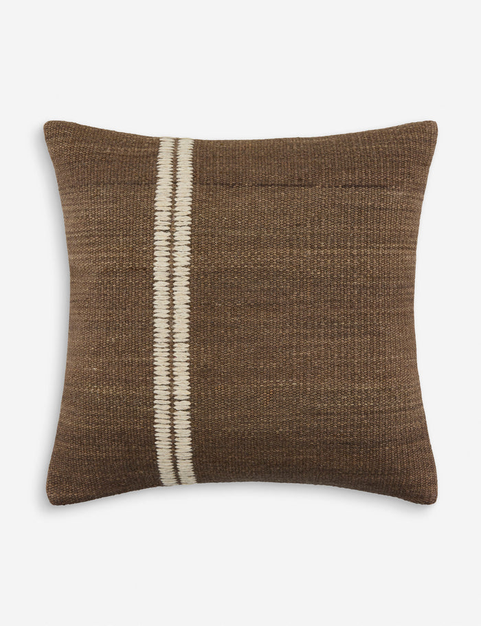 Umber and Ivory / 18" x 18" / Down