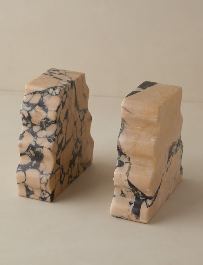 #color::pink | Blithe sculptural marble bookends