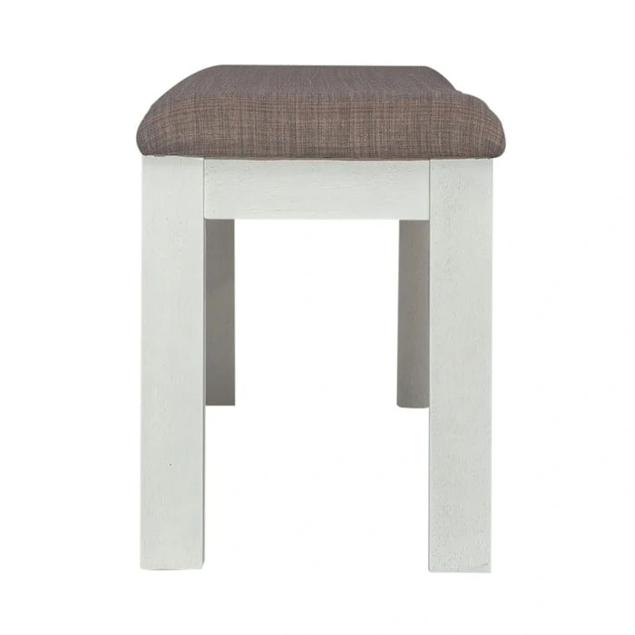 Brook Bay Uph Dining Bench in Textured White image