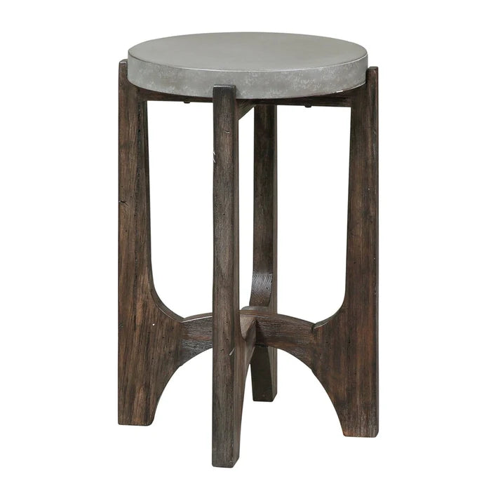Cascade Chair Side Table in Wire Brush Rustic Brown image