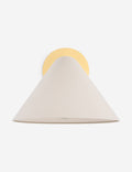 #color::antique-brass | Citrine adjustable cone shade sconce