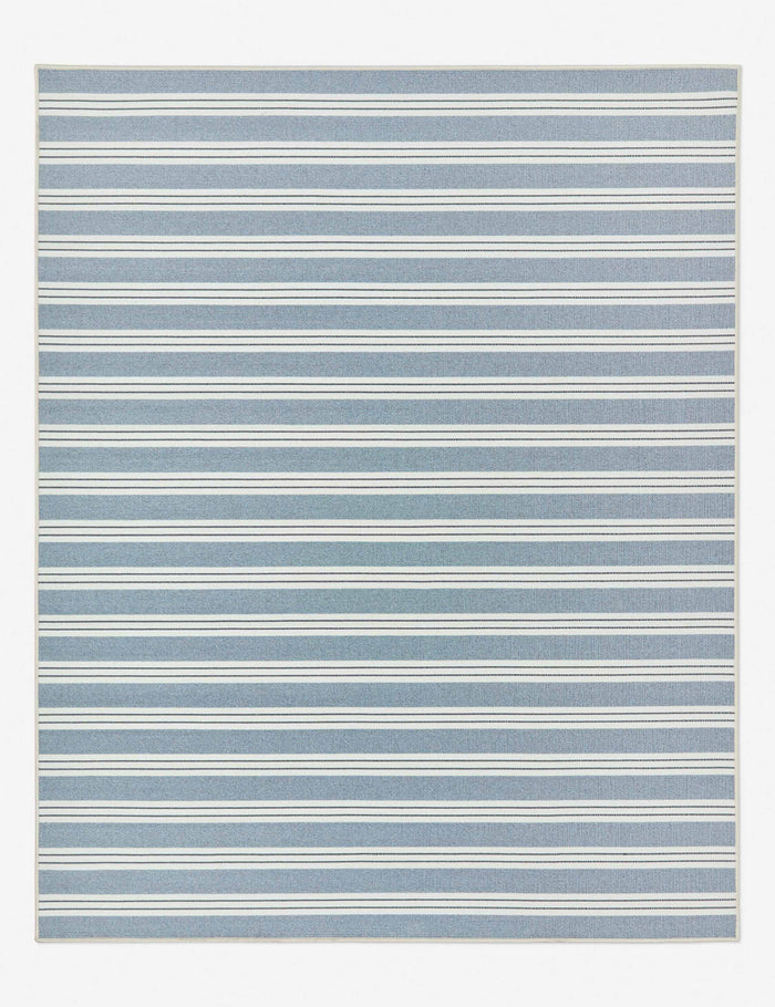 Custom Minetta Hand-Loomed Indoor / Outdoor Rug, Lapis