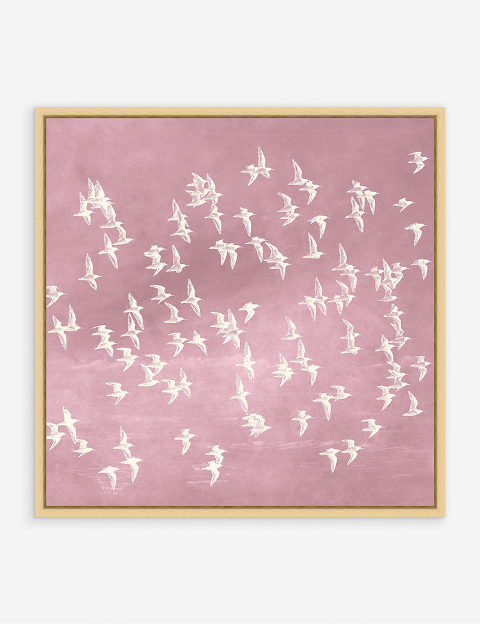Pink / 18" x 18" / Oak