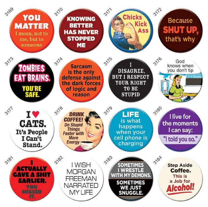 Ephemera 16 Smash Hits 1.25" Button Box