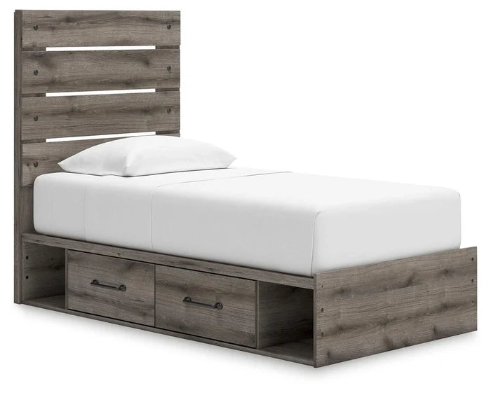 Twin / Panel Bed w/ Storage Drawers (2)