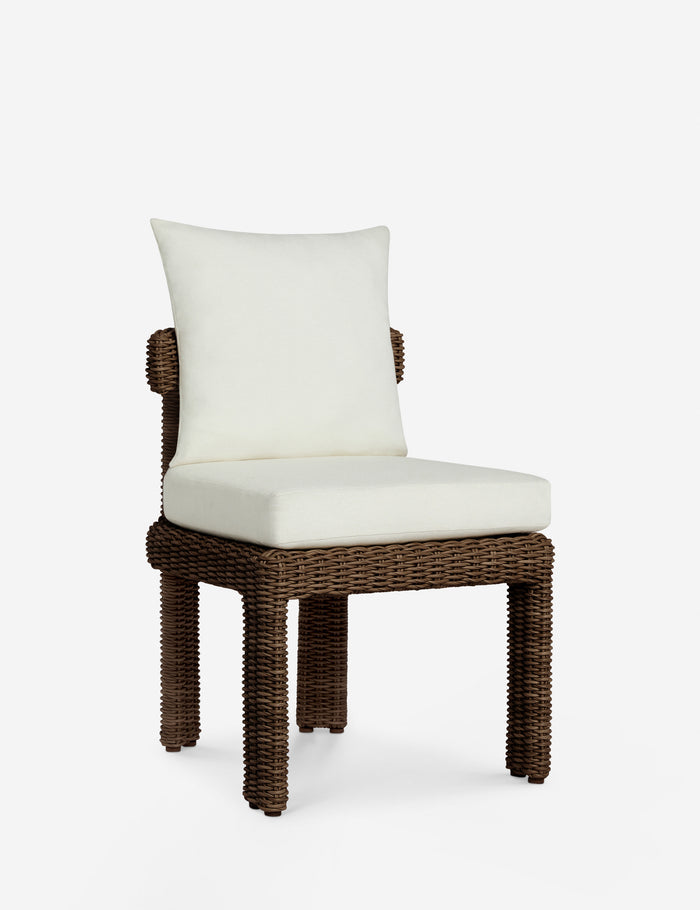 #color::espresso | Hadler modern sculptural wicker outdoor dining chair