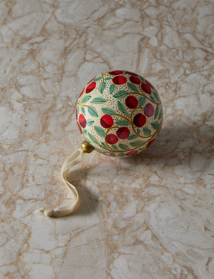 #style::cherries | Joelle paper mache ornament
