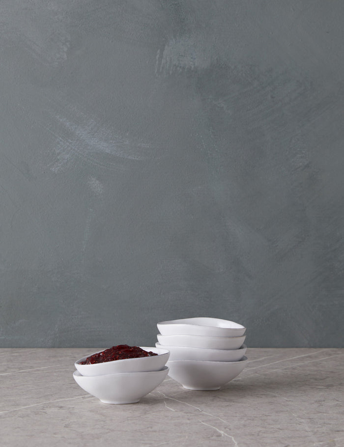 White / Oval Bowls -Set of 6