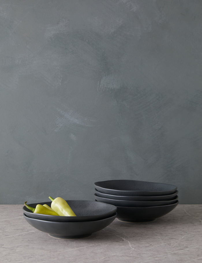 Black / Pasta Bowls -Set of 6