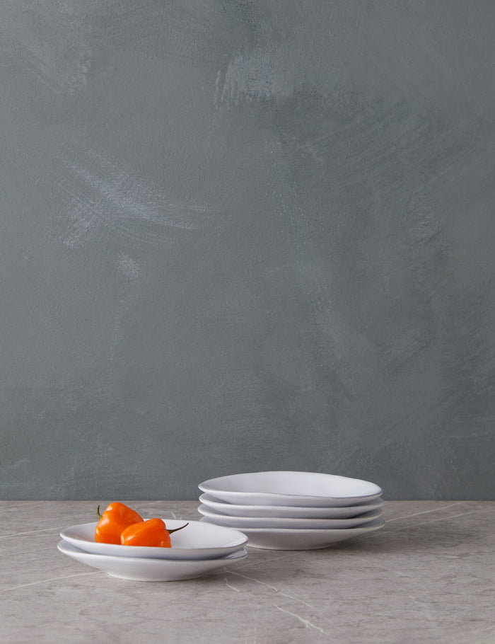 White / Oval Plates -Set of 6