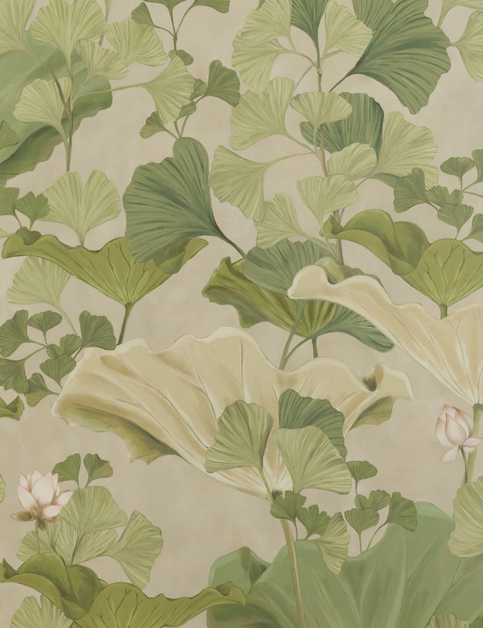 #color::green | Lotus lush botanical wallpaper by Aimee Song