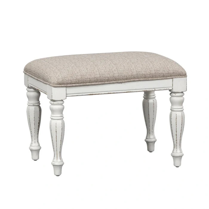 Magnolia Manor Accent Bench in Antique White image