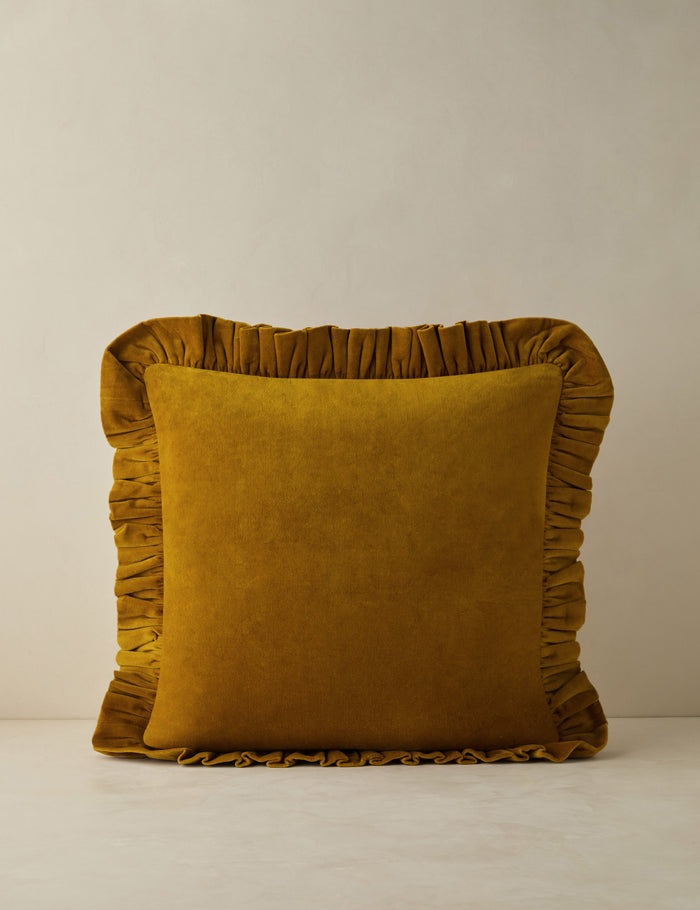 Mustard / With Feather Down Insert / Square