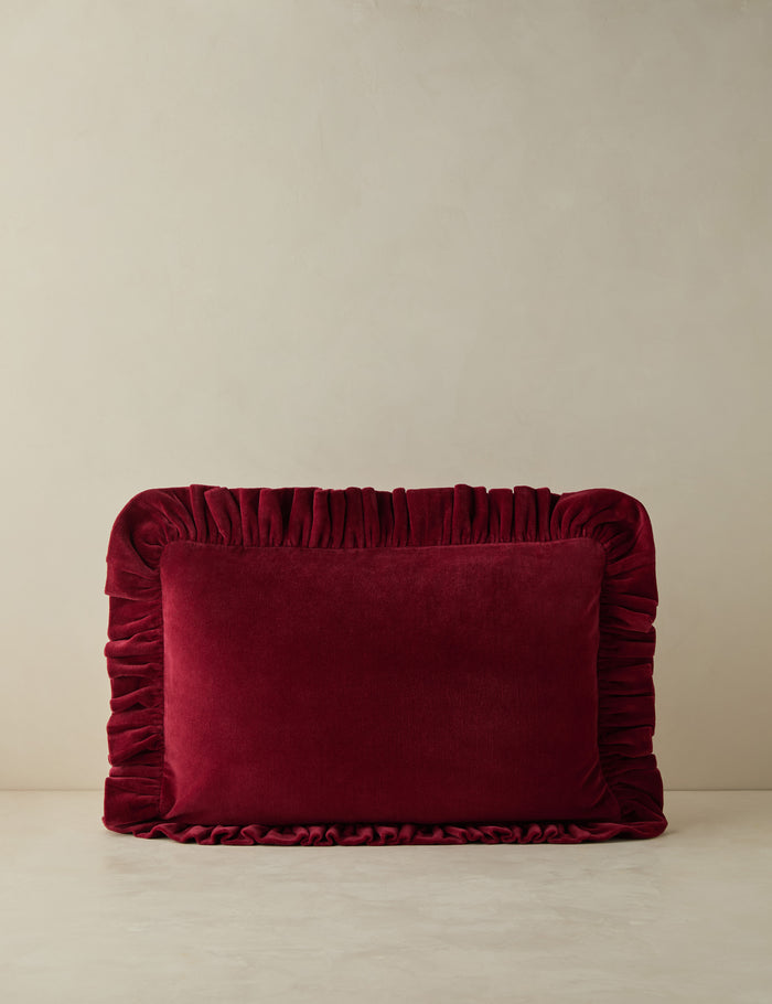 #color::cherry #style::lumbar #fill type::with-feather-down-insert #fill type::pillow-cover-only