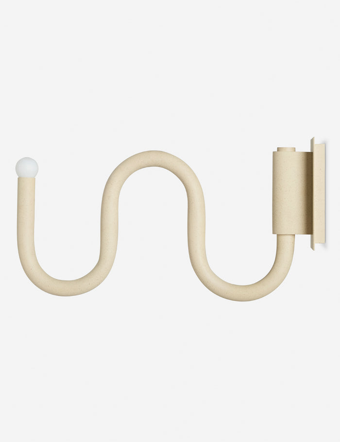 | Noor sculptural, wavy swing arm wall sconce