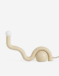 #color::sand | Noor sculptural, wavy table lamp
