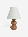 #color::natural | Odeya sculptural carved wood table lamp