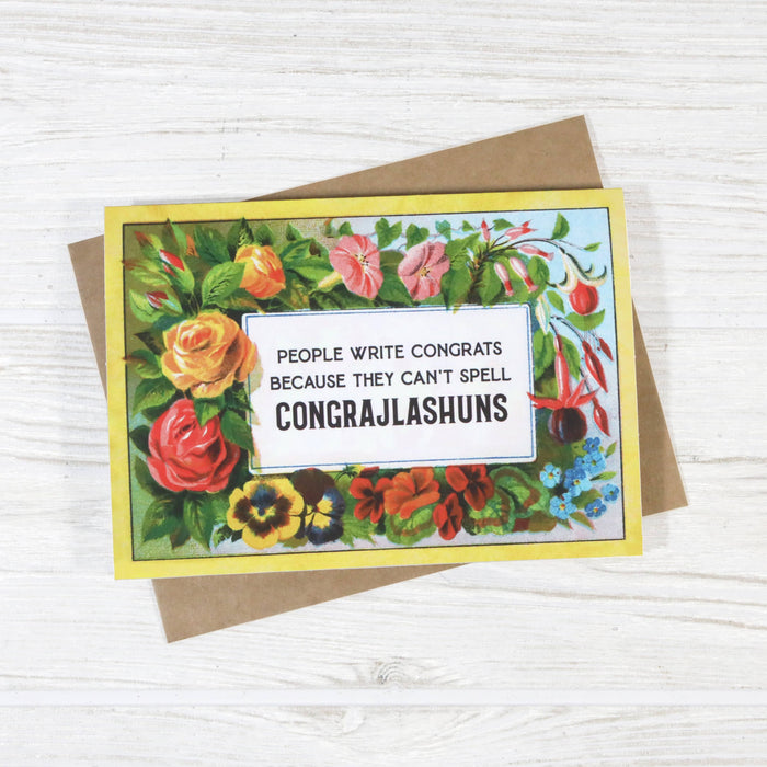 People Write Congrats Because They Can't Spell