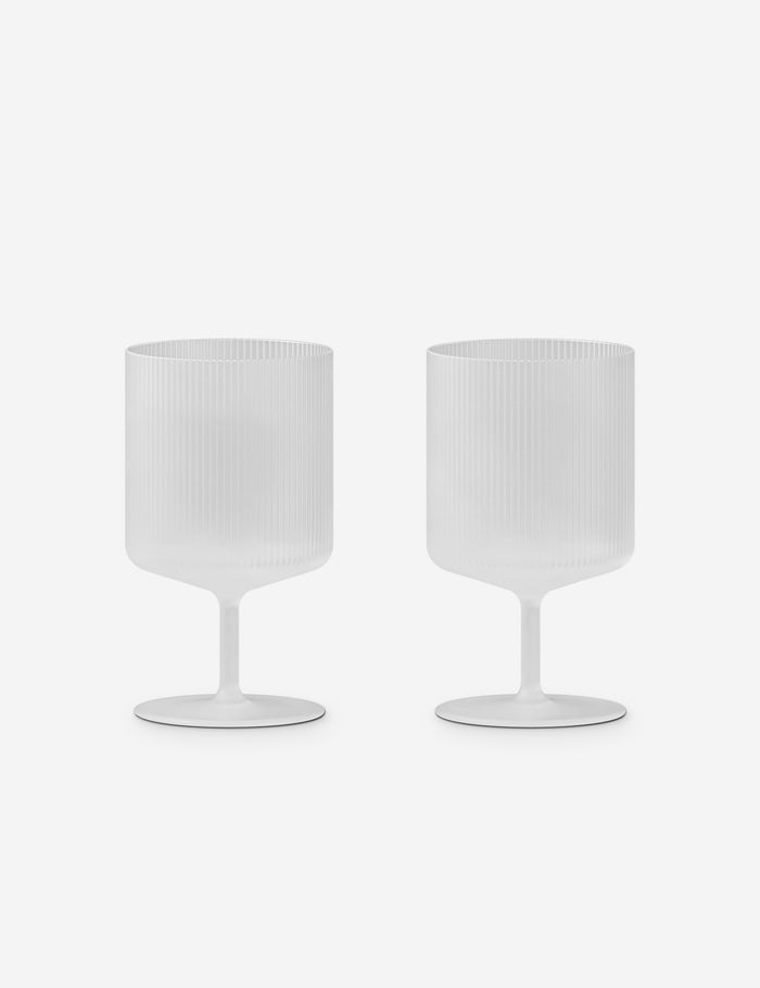 Frosted / Wine Glasses -Set of 2