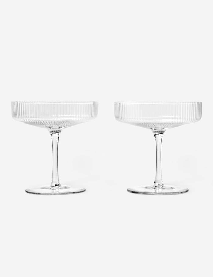 Clear / Champagne Coupes -Set Of 2