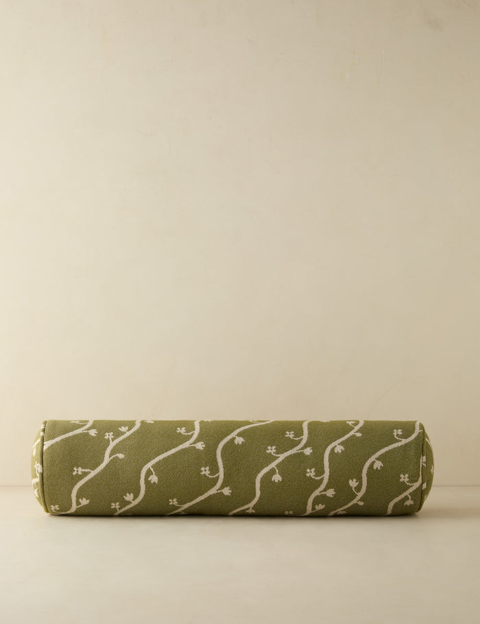 #size::bolster | Satu delicate botanical patter outdoor pillow by Sarah Sherman Samuel