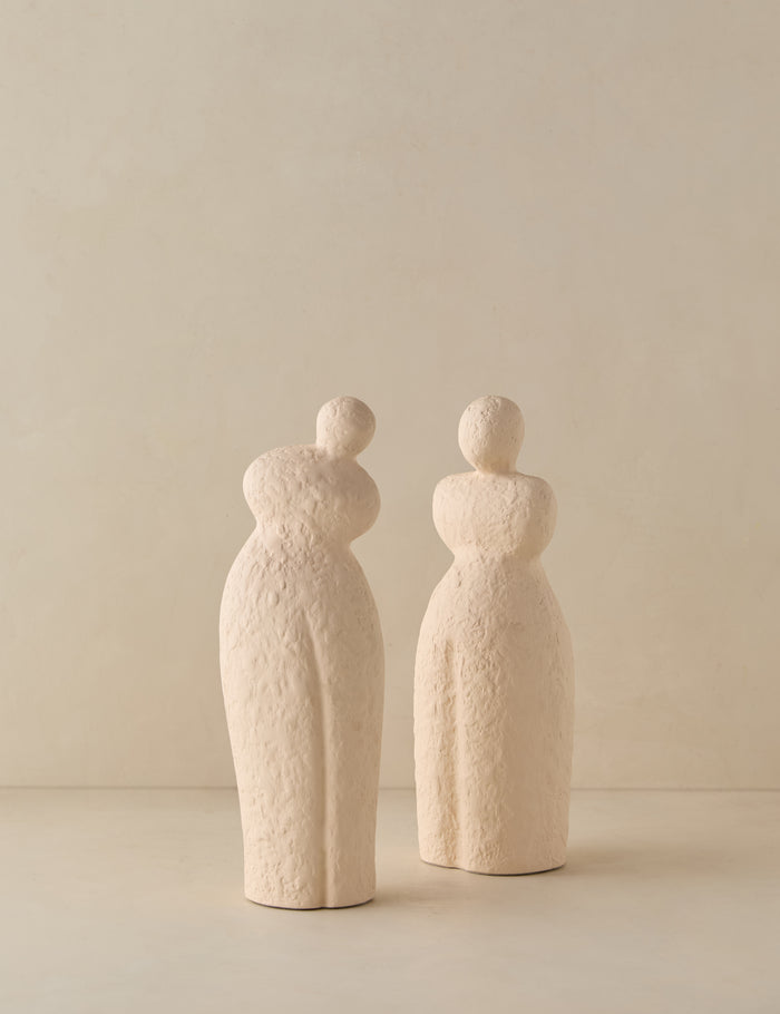 #style::set-of-2 | Selenia modern textural figurine sculpture set by Aimee Song