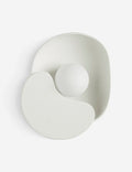 | Soft Petal matte white floral silhouette wall sconce light