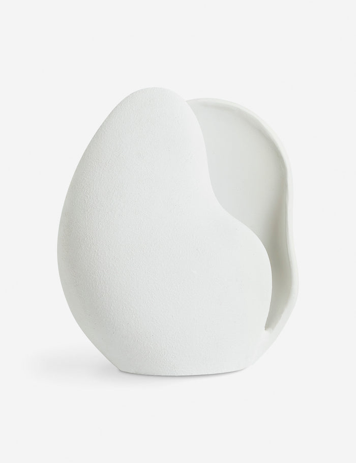 | Soft Petal matte white floral silhouette table lamp