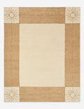 #color::natural #size::4--x-6- #size::5--x-8- #size::6--x-9- #size::8--x-10- #size::9--x-12- #size::10--x-14- #size::12--x-15- | The Stansby Hand-Knotted Starburst Wool Rug by Jake Arnold