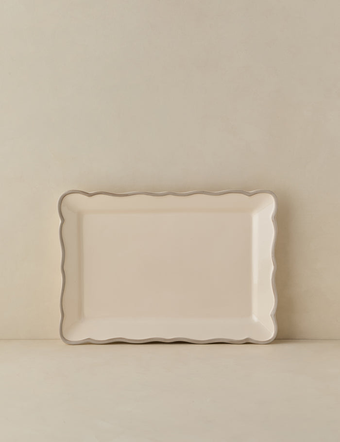 Silvia in Gray / Rectangular Platter