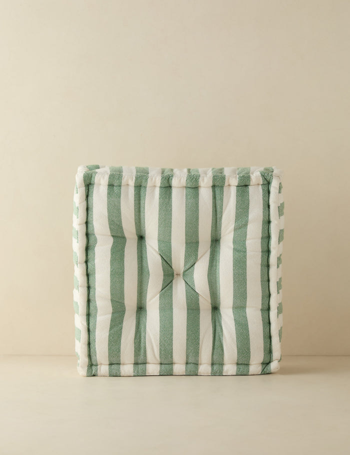 #color::green | Sunday striped outdoor throw pillow