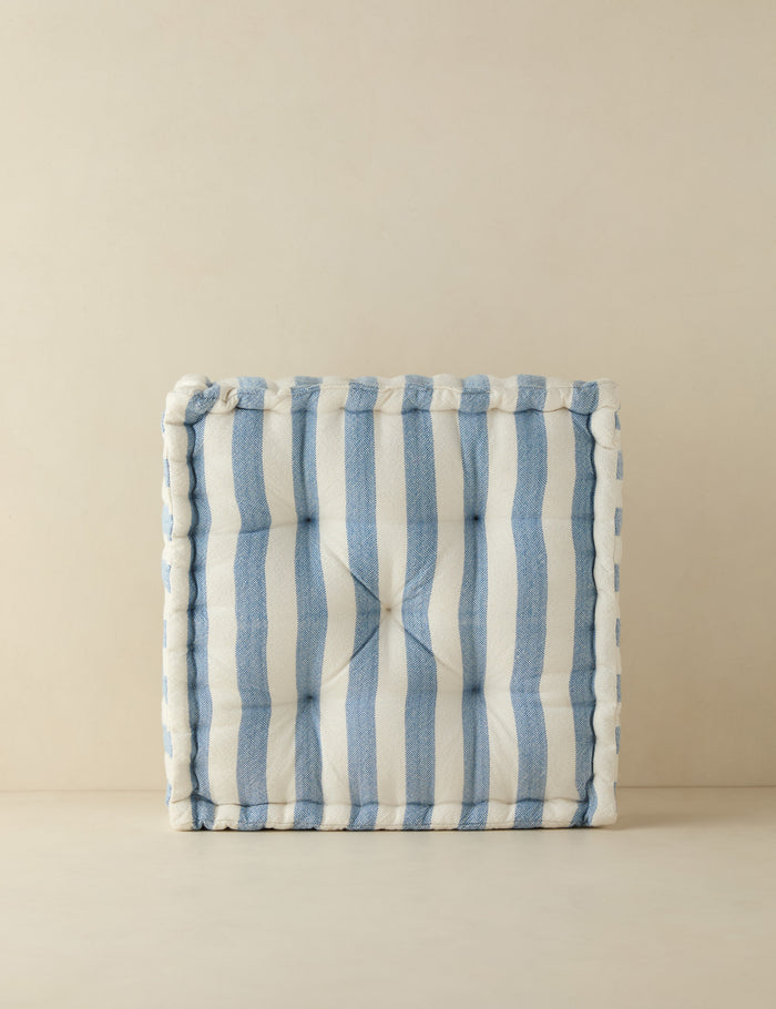 #color::blue | Sunday striped outdoor throw pillow