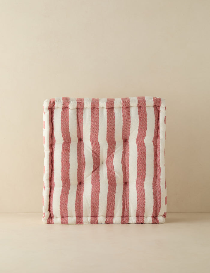 #color::red | Sunday striped outdoor throw pillow