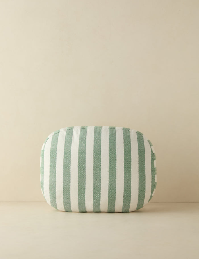 #color::green | Sunday striped outdoor throw pillow