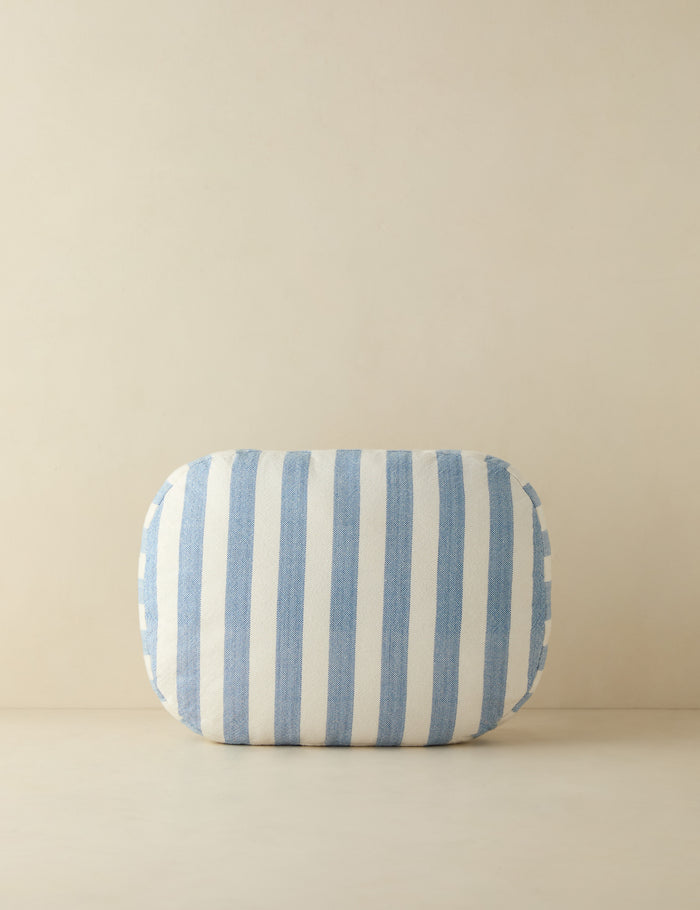 #color::blue | Sunday striped outdoor throw pillow