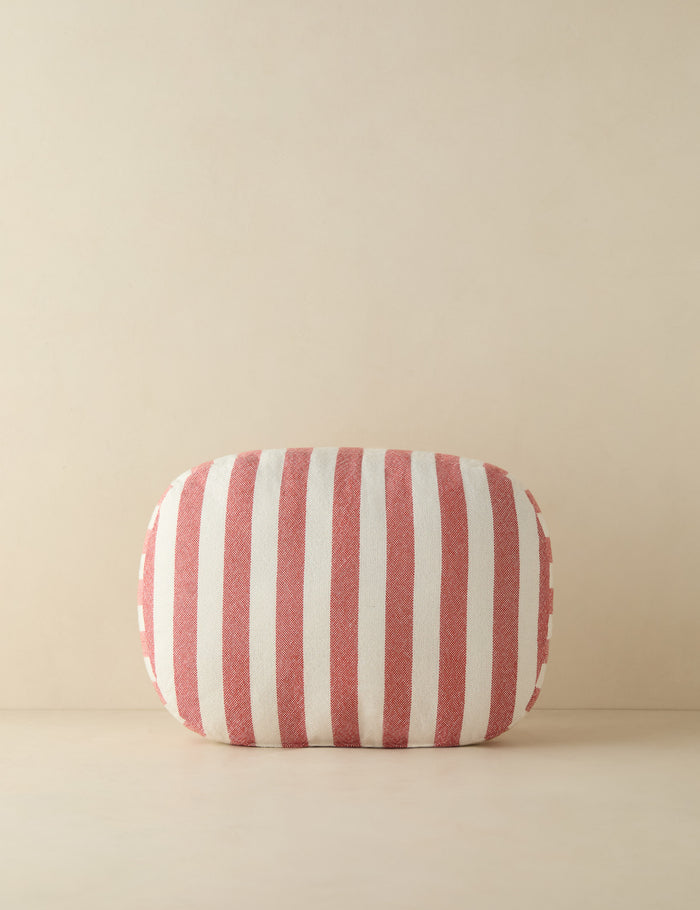 #color::red | Sunday striped outdoor throw pillow