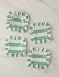 #color::green #style::cocktail-napkin--set-of-4 | Sunday striped cocktail napkins