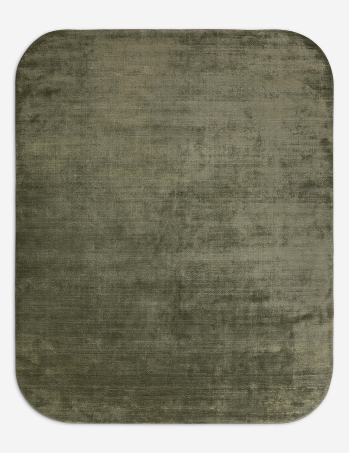 #color::deep-sage #size::2-6--x-8--runner #size::3--x-5- #size::4--x-6- #size::5--x-8- #size::6--x-9- #size::8--x-10- #size::9--x-12- #size::10--x-14- #size::12--x-15- | Sutton Solid Color Hand-Loomed Viscose Rug by Aimee Song